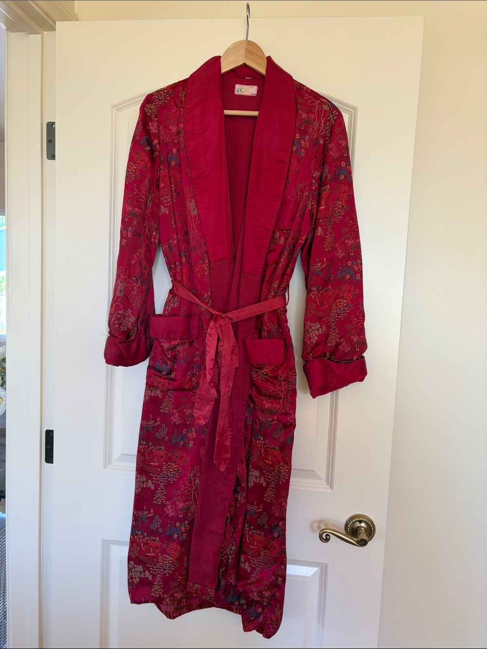 Vintage Satin Robe Coat